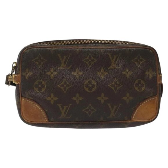 LOUIS VUITTON Monogram Marly Dragonne PM Clutch Bag M51827 LV Auth th5701 - Picture 14 of 15